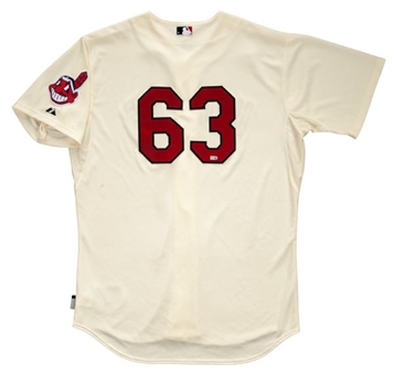 2012 Justin Masterson Game Worn Cleveland Indians Home Jersey From Home Opener (MLB Authenticated)